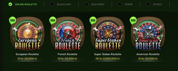 Var kan man spela roulette online?